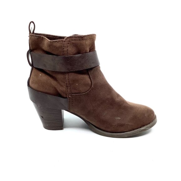 Old Navy Brown Suede Ankle Boots - Picture 2 of 8